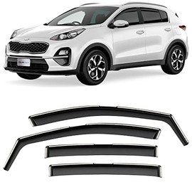CLIM ART in-Channel Incredibly Durable Rain Guards for Kia Sportage 2017-2022, Original Window Deflectors, Vent Window Visors, Vent Deflector, 4 pcs. - 617043