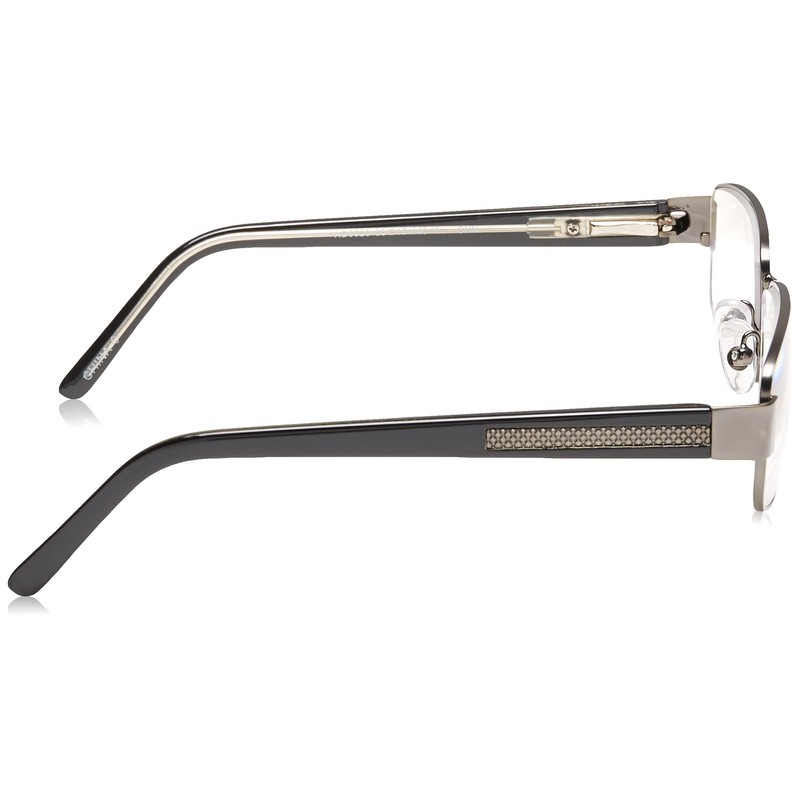 Foster Grant Wes Men's Rectangular Multifocus Glasses (Gunmetal, 1.25)