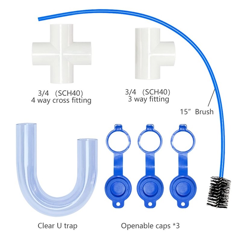 GAGALOR 2 PACK Condensate U Trap 3/4 Inch SCH40 PVC