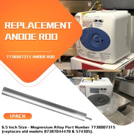 Anode Rod for RV Water Heater Fits for Bosch 3000T ES2.5 ES4 for Ariston P10S P15S GL2.5 GL4 GL2.5S GL4S GL2.5Ti GL4Ti Water Heater Anode Rod Replacement Part 7738007315 Size 6½ in, Magnesium - 1 Pack