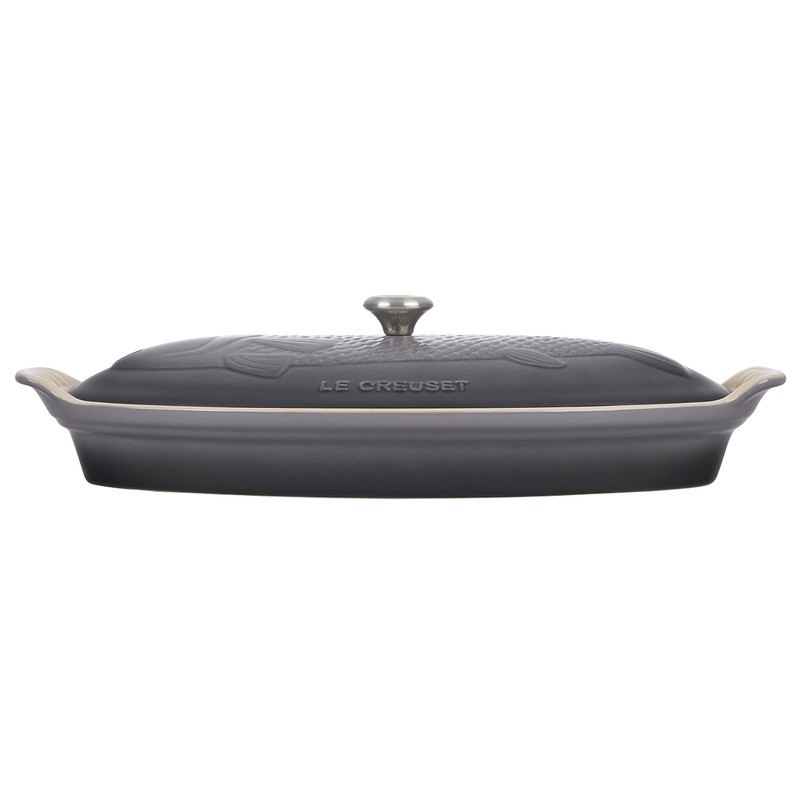 Le Creuset Heritage Stoneware Oval Fish Baker, 1.7qt., Oyster