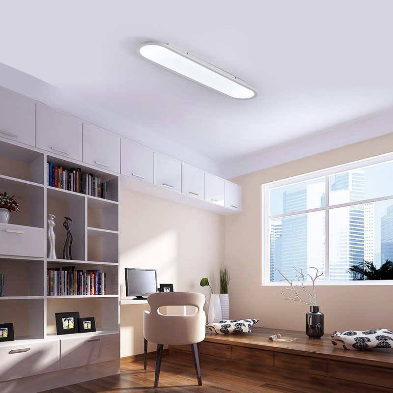 Ganeed 27.6 Inch LED Ceiling Light,Full Spectrum Linear Ceiling Lamps,6500K