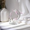Glass Double Dolphin Collectible Figurine, Glass Pink Dolphin Sea Animals