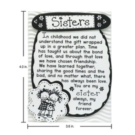 Blue Mountain Arts Sister Magnet with Easel Back—Birthday, Holiday, or Just Because Gift by Marci and The Children of The Inner Light, 4.9 x 3.6 Inches (Sisters)