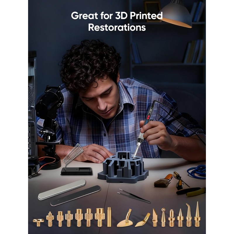 3D Printer Smoothing Tool Kit, MecRecare 80W Heat Set Insert