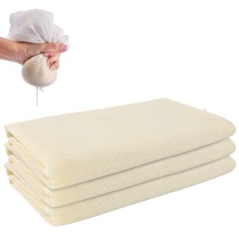 3 Pcs Muslin Cloths for Cooking 50 * 50cm Unbleached Cotton Cheesecloth,Ultra Fine Reusable Lint-Free Cheese Cloths for Straining,Baking,Decoration,Milk Cotton Yarn, Reusable Tea Bags, Jelly Bag