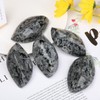 mookaitedecor Reiki Bag Stone Leaf Shape Massage Stone Polished Crystal