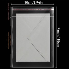 Sacchetti Cellophane 300Pcs Sacchetti Di Cellophane Trasparente 10 * 15+3cm Autoadesivi Bustine Trasparenti Sacchettini Trasparenti Per Vestiti Prodotti Da Forno Regali Di Nozze Feste