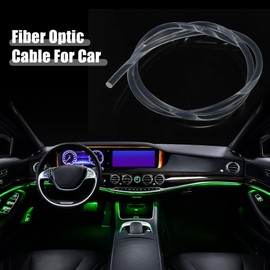 X AUTOHAUX 8mm 0.31" 1m 3.28ft Universal PMMA Plastic Optic Fiber Side Glow Cable Fiber Optic Cable for Car Clear - Pack of 1