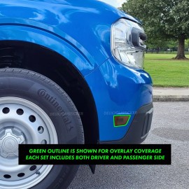 Deliciousticker For 22-24 Ford Maverick SMOKE Front Side Marker Precut Vinyl Tint Overlay Decal