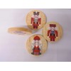 Thirstystone Christmas Holiday Nutcracker Acacia Wood Coasters, New Set of