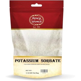 Potassium Sorbate 5 Pound - Food Grade - Great Wine Stabilizer, Preservative for Gummies, Mead, Cider & More - by Spicy World