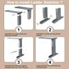 TOPTGO Ladder Stabilizer,Extended Ladder Stabilizer for Extension Ladders,Straight Ladders,Telescopic ladders,with