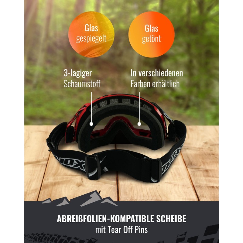 TWO-X ROCKET Motocross Goggles with Mirrored Iridium Motorcycle Goggles Enduro