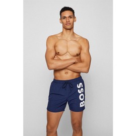 BOSS, Men's Octopus Swim Shorts, New - Navy413