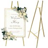 43.5" Gold Easel Stand for Sign,4-Level Height Display Easel with