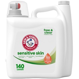 ARM & HAMMER Sensitive Skin Free & Clear, 140 Loads Liquid Laundry Detergent, 140 Fl oz