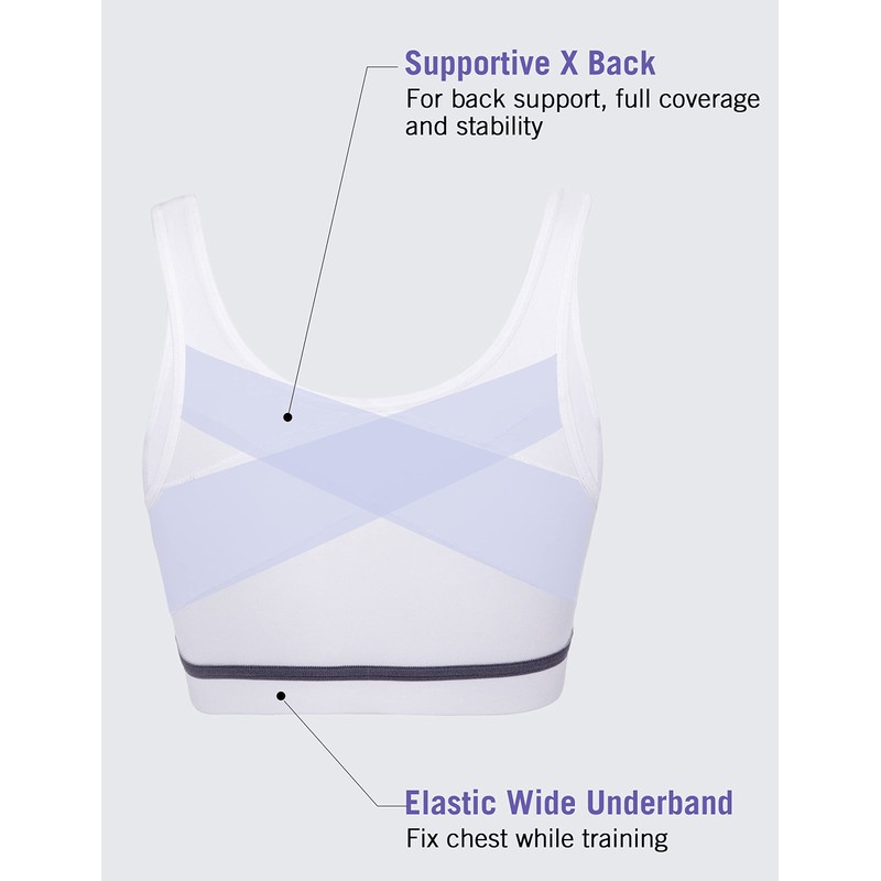 Syrokan Ladies’ Sports Bra, Strong Support, With Zip, Without Underwire