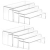 Acrylic Display Risers, 8 Pieces Clear Rectangular Tabletop Display Stand