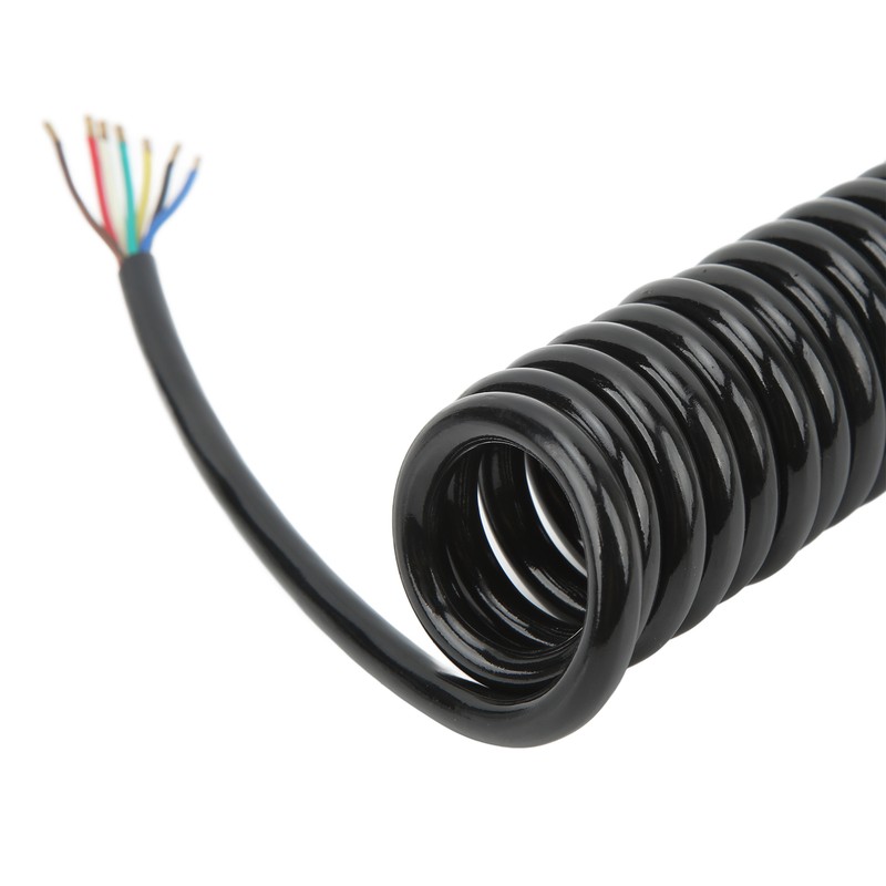Trailer Extension Coiled Cable 12.8ft 20AWG 7 Core Polyurethane Copper
