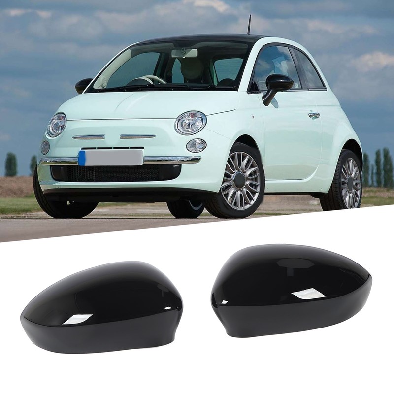 2 Pcs Door Side Rearview Mirror Cover Cap Left Right