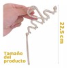 Universo en Linea Pinza Cabello Diseño Serpiente Diamantes Brillantes Metal