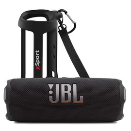 JBL FLIP 7 Waterproof Portable Speaker Bundle with gSport Silicone Sleeve (Black)