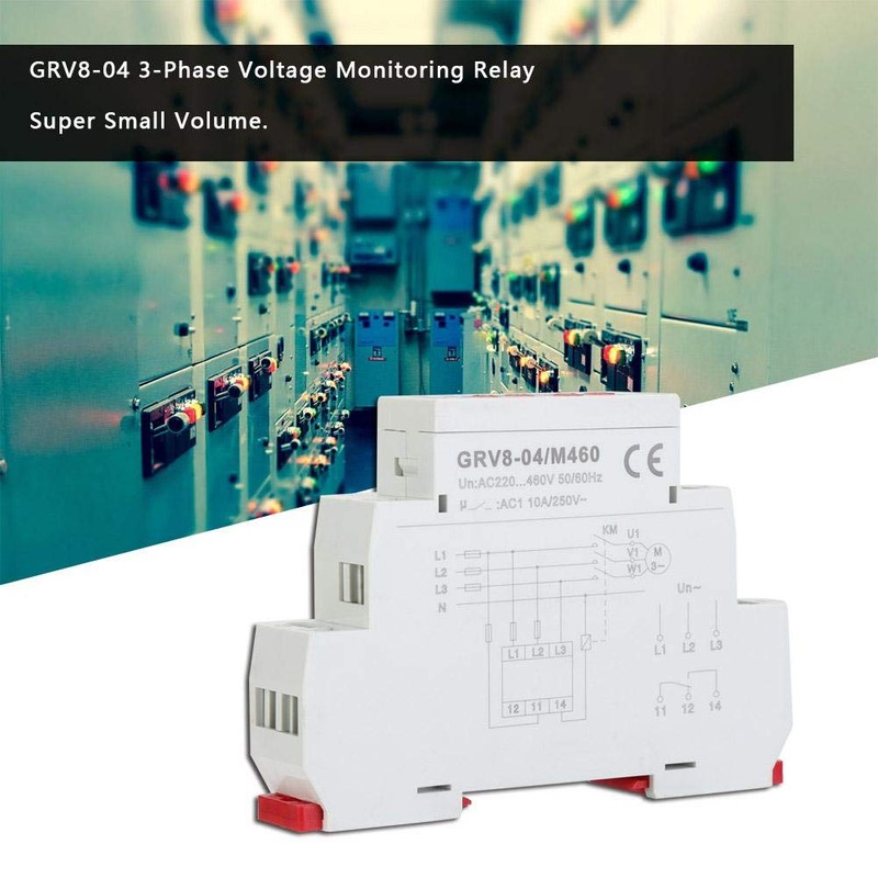 GRV8-04 M460 Voltage Relay,3-Phase Voltage Monitoring Relay Phase Sequence Phase