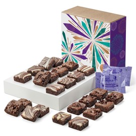 Fairytale Brownies Celebration GLUTEN-FREE Magic Morsel 24 Individually Wrapped Gourmet Chocolate Food Gift Basket - 1.5 Inch x 1.5 Inch Bite-Size Brownies - 24 Pieces - Item CG624