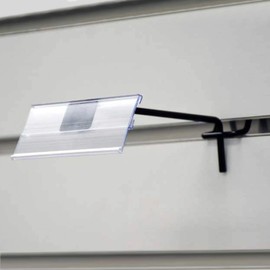 VICTORY DISPLAY & STORE FIXTURE MFG 8" Long Pegboard Scanner Hook for Holding Sign Holders (Sign Holders Purchased Separately) (Quantity 50) (50, Black)