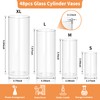 Scawim 48Pcs Clear Vases for Centerpieces, 4,6,8,10 Inch Glass Cylinder