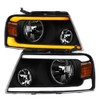 Switchback Sequential LED Strip Tube Bar Black Housing Crystal Headlights