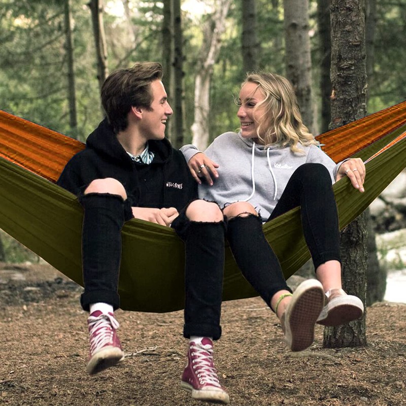 Glymnis Camping Hammock for 2 Person Nylon Lightweight Portable Double