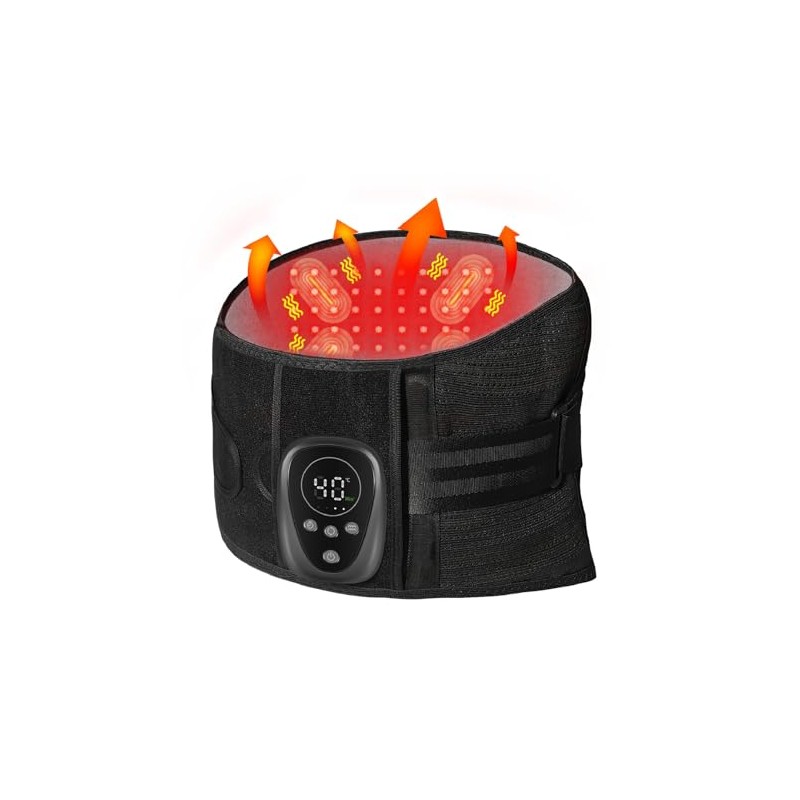 HONGJING Massage Back Brace, Red Light Heating for Lower Back