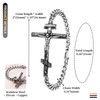 Rofusn Orthodox Crucifix Cross Bracelet for Men: Stainless Steel Religious