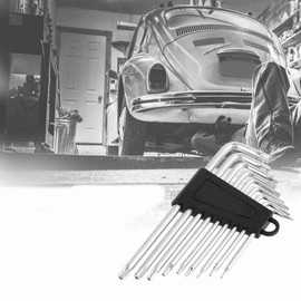 9 Pieces L-shaped Allen Key Torx T6 T7 T8 T9 T10 T15 T20 T25 T27 Key Star Key L Type Wrench Universal Key for Bicycle Car Household Appliances Repair Tool