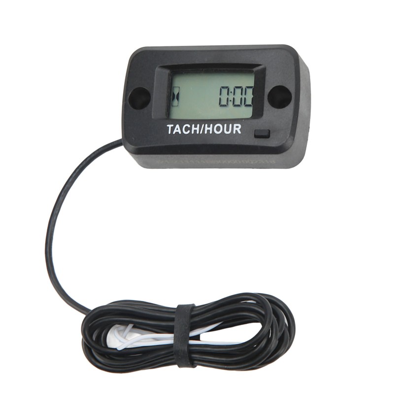 Digital Tach Hour Gauge LCD Display IP68 Waterproof 0‑999999H 0‑30000RPM