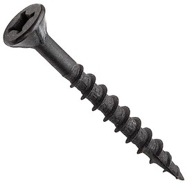 Centerline #8 x 1-1/4'' Flat Head Square X Self-Countersinking Fluted-Tip Wood Screws, Black, 100-Pack