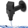Bathroom Tap, Black Single Cold Water Tap, with Square Handle,