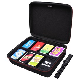 LTGEM game card travel case compatibility Taco Cat Goat Cheese Pizza/Baseball Sports playing card/UNO/playing card Against Humanity and other game cards,compatible 2500+game cards(case only)