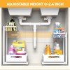 2 Pack Under Sink Organizer Storage 2-Tier Premium Metal Pull-Out