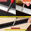 Hiboom 3 Pack Solid Carpenter Pencil with 21 Refill, Long