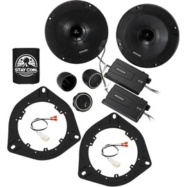 KICKER Speakers 6.5 inch for Toyota Sequoia 2003-2007 Upgrade Kit - Pair of CS Series with Adapters and Harness, Component 6 1/2 Car Audio Front Door Speaker CSS65, 46CSS654