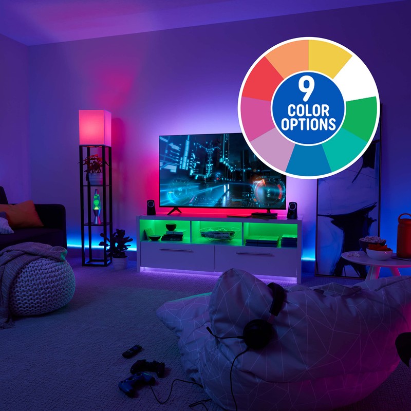 GE LED TV Tape Light, Color Changing Strip Light with