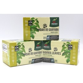 Hanan-Peru 75 Tea bags Hoja de Guayaba (Guava Leaves Tea bags) 3 Box (Hanan)
