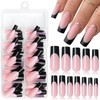 LoveOurHome 120pc French Tips Press on Nails XL Fake Nail