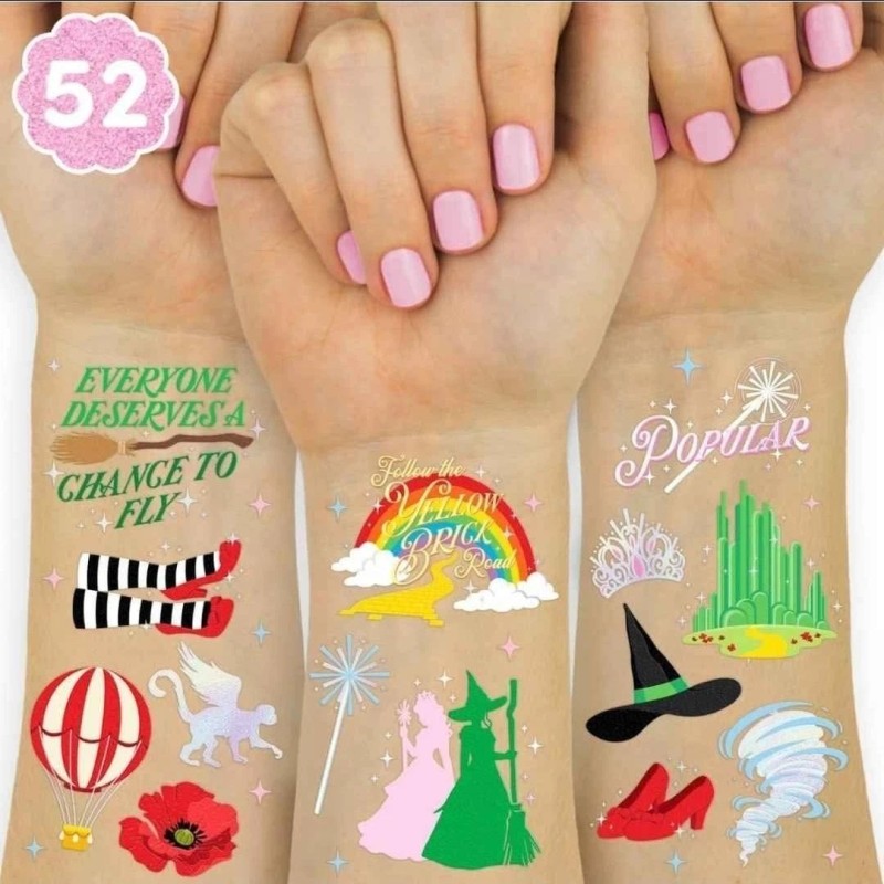 Unbranded Wicked Musical Wizard of Oz Temporary Tattoos Witch Glinda