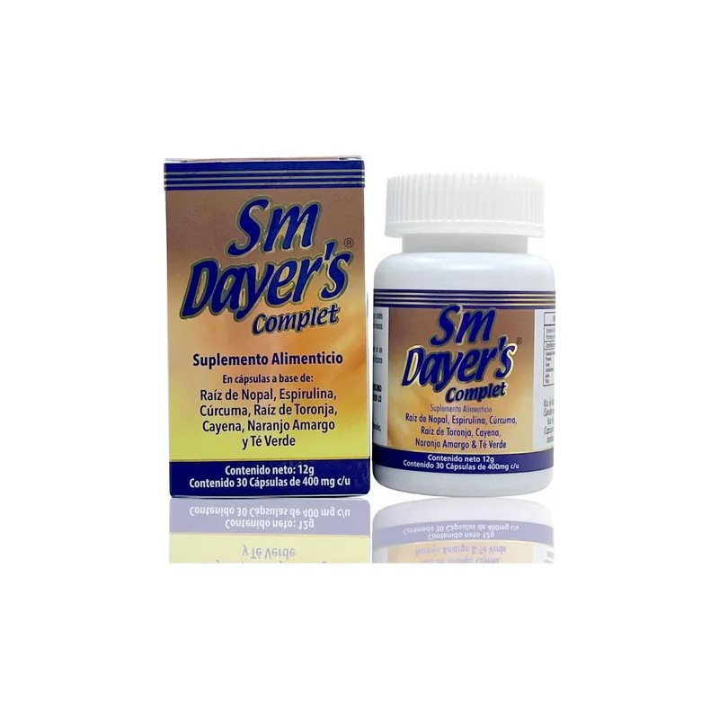 Sm Dayer's 30 Caps Raiz De Nopal, Toronja Cúrcuma Cayena