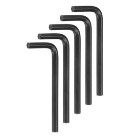 QUARKZMAN 5pcs Allen Key 3/16 Inch L Shape Hex Key Made of Chrome Vanadium Steel Repair Tool for DIY, Black