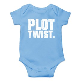 Plot Twist – Plan Changer Bundle of Joy – Divertido y lindo creeper, overol para bebé de una pieza, Azul claro, Recién nacido